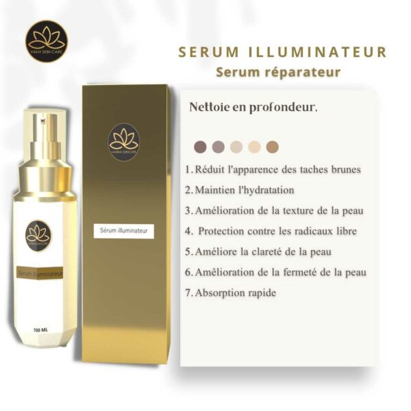 Sérum illuminateur et réparateur à la Vitamine C : Teint radieux et lumineux