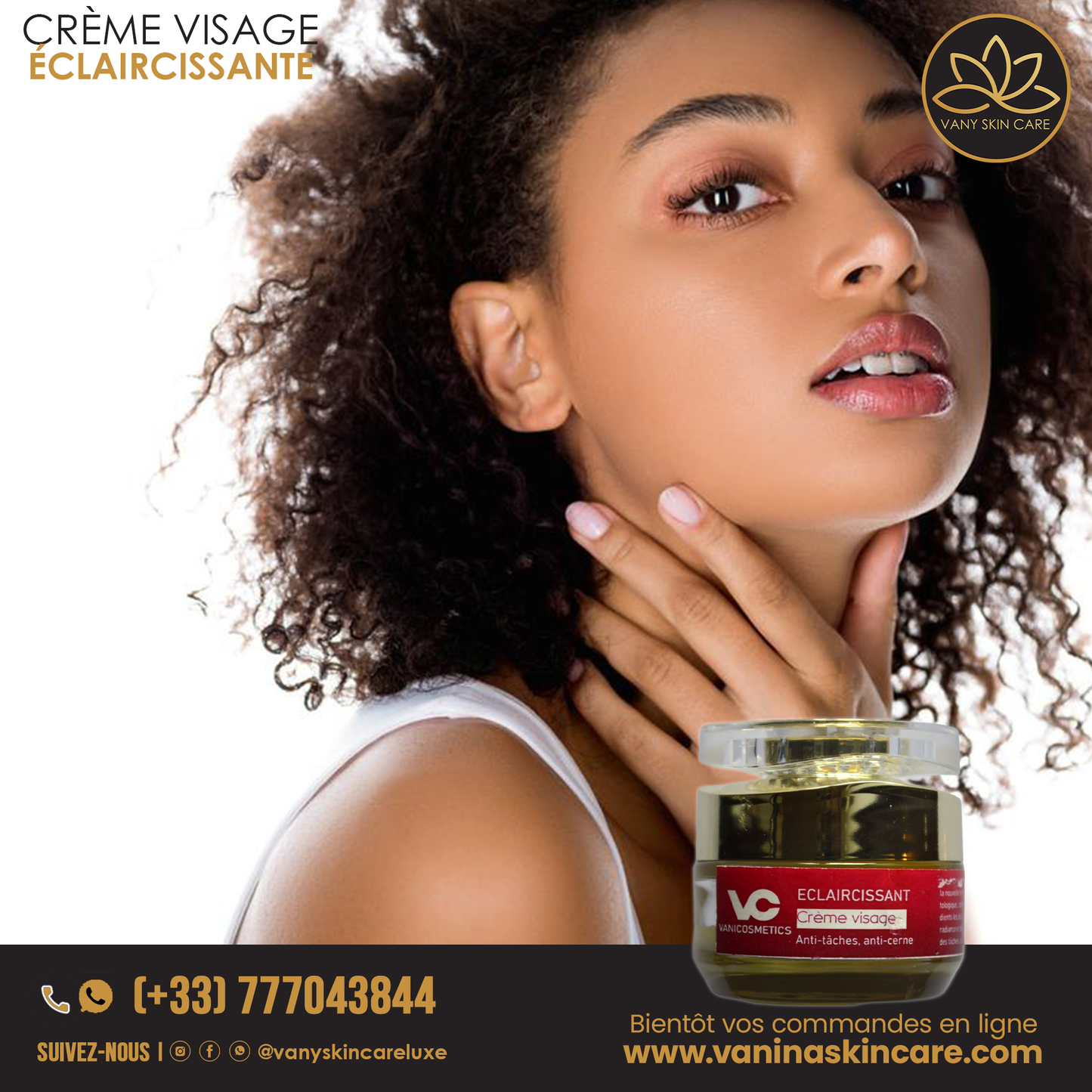 Crème éclaircissante pour le visage
